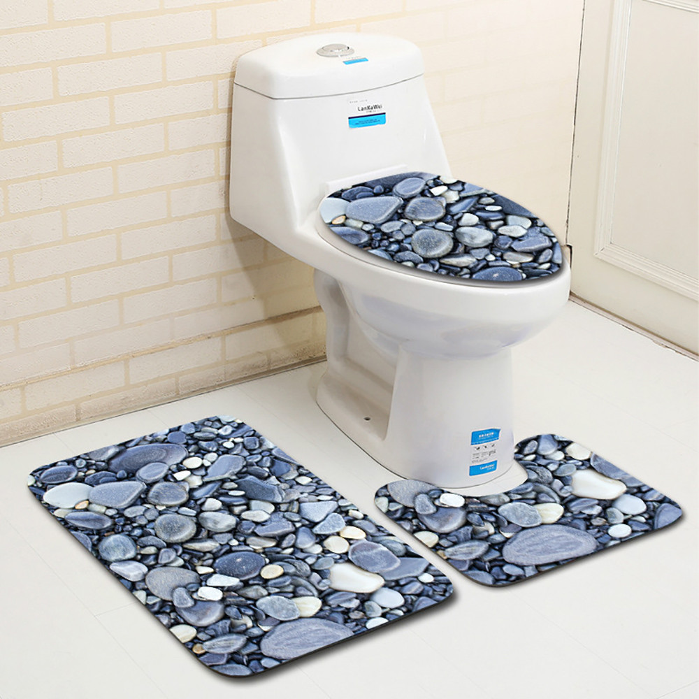 Ba/ño redondo antideslizante Ducha Piso del ba/ño Alfombra de ba/ño con ventosas Columnas de masaje para el hogar Hoteles Restaurantes Balc/ón Di/ámetro de 55 cm Blu
