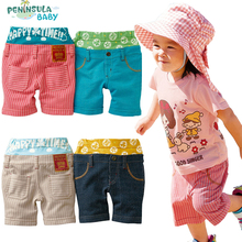 Summer Casual Stripe Beach Shorts Children Clothes Cotton Baby Boys Girls Trousers Sports Pants Toddlers Beach Wear