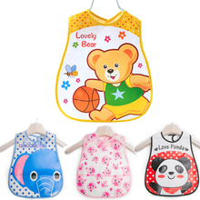 Adjustable EVA Baby Bibs Cartoon Pattern Lunch Bibs Boys Girls Infants Waterproof Bibs Burp Cloths For Children Self Feeding