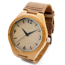 Fashion Leather Wood Watches Men Quartz Analog Watches Casual Cool Watch Men Watches 2015