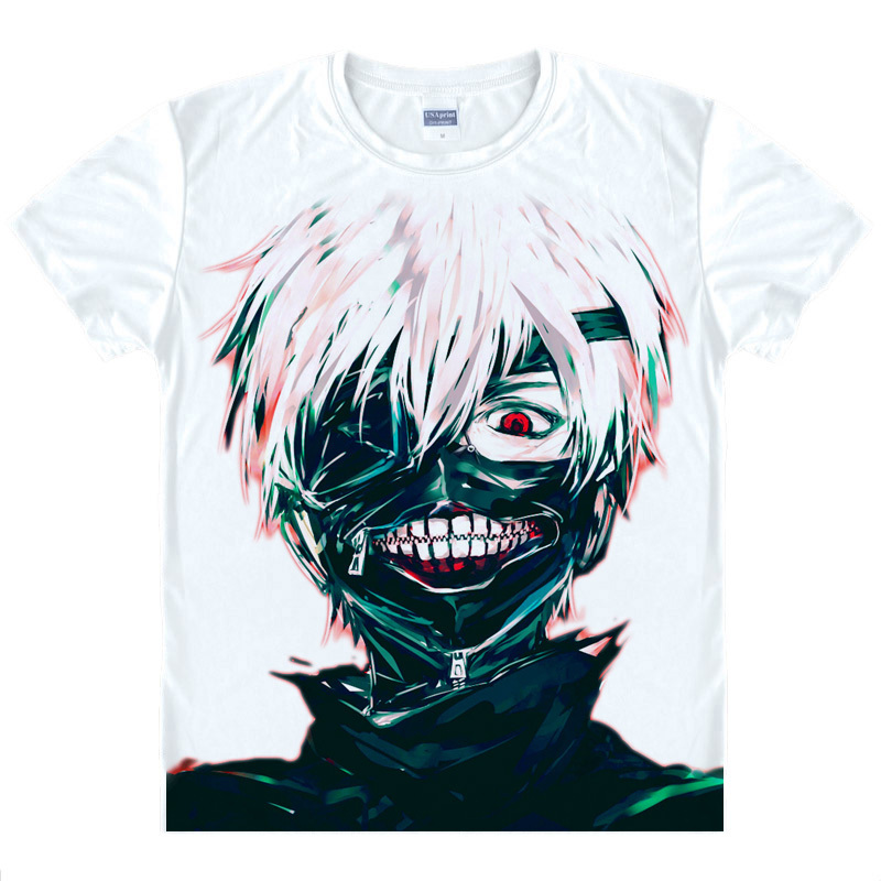 Tokyo Ghoul T shirt kawaii Japanese Anime tshirt Handmade Manga Shirt Cute Cartoon Ken Kaneki Cosplay
