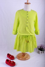Elsa Promotion New 100% Cotton Girls Dress For Girl 2015 Long Sleeve Dresses Girl’s Clothing For Children’s Wear Free Shipping
