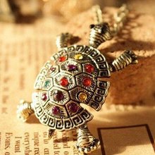 2015 New Fashion Dress Pendant Chain Necklace Colorful And Lovely LittleTortoise Necklaces Pendants Jewelry Wholesale N116