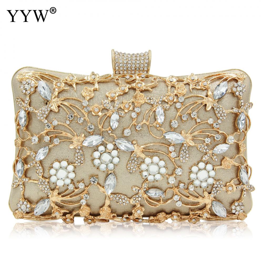 Women Luxury Rhinestones Crystal Evening Clutch Bag Party Prom Wedding Purse E#.