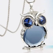 Aliexpress Hot Sale 4Style Vintage Crystal Owl Necklace Long Chain Zinc Alloy Pendant-Necklace Fashion 2015 Women Fine Jewelry
