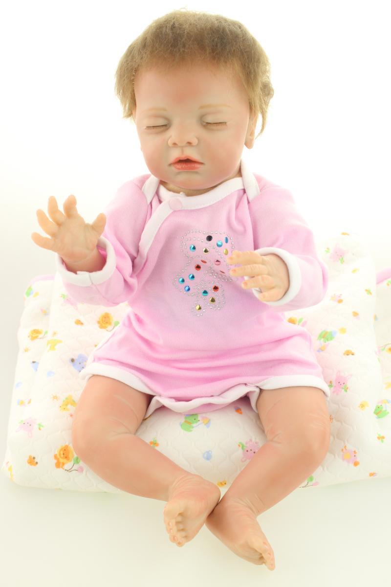 Reborn Baby Doll 18Inch/45cm Soft Silicone Sleeping  Real Looking Baby Doll Realistic Baby Alive Doll Love Baby Toy Reborn