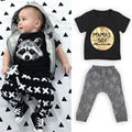 Baby boy fox clothes 2016 Summer Cotton Shirts Pants 2 Pcs Sets For Toddler Baby