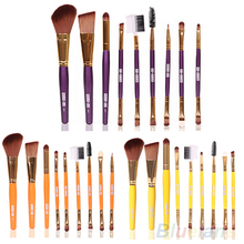 Latest 9Pcs Blush Lip Makeup Eyebrow Eyeliner Brush Set Cosmetic Tool Beauty Brushes