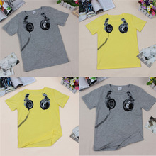Boys font b Kids b font Summer T shirt Baby Boy Clothes font b Headphones b