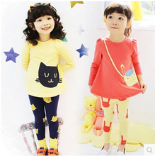 New 2016 autumn children clothing suits girls clothing set child sportswear set girl casual suit free shipping