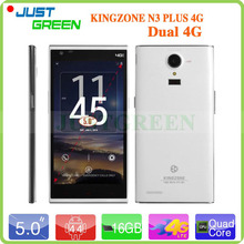 Original KINGZONE N3 Plus 4G LTE Cell Phones MTK6732 Quad Core 5 inch IPS 1280*720 8MP+13MP Camera Dual SIM OTG GPS Android 4.4