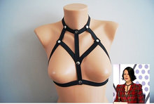 free shipping Bra style cage harness 90’s goth gothic hipster lingerie Alternative Strappy Caged Body Harness Fetish Lingerie
