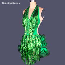 2015 New Arrival Latin Dance Dress Women 4 Colors Lady Clothing For Dance Stage Costumes Tassel Dancing Dress For Women DQ3024