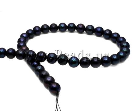 Free shipping!!!Round Cultured Freshwater Pearl Beads,, natural, blue, AAA, 11-12mm, Hole:Approx 0.8mm, Length:15.5 Inch