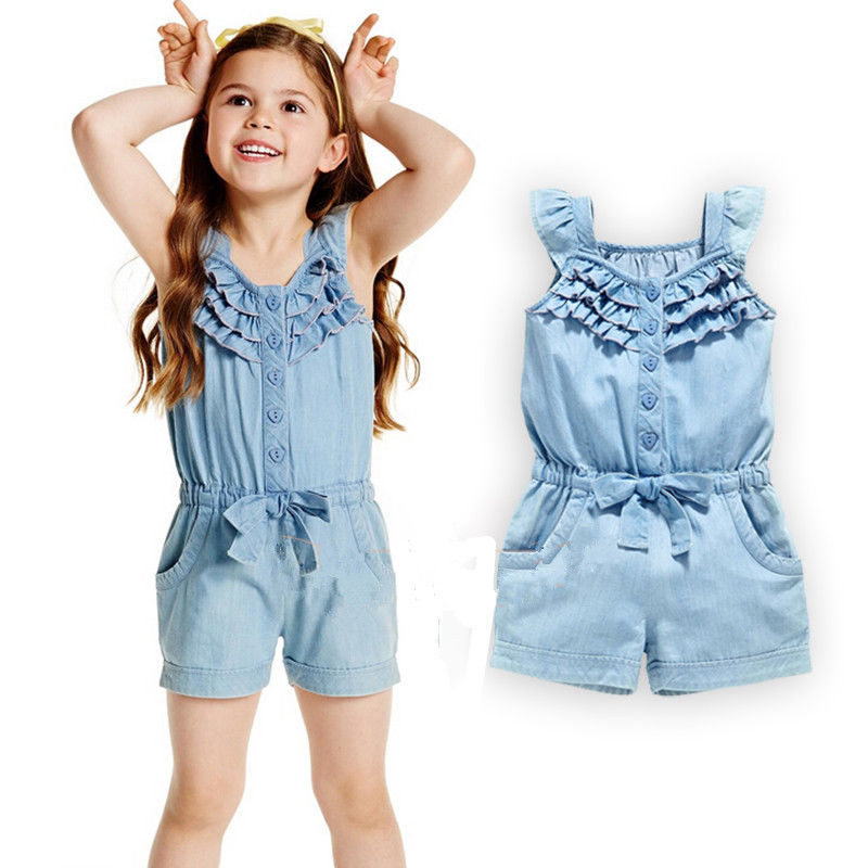 summer 2016 girls denim overalls for girls jumpsuits ...