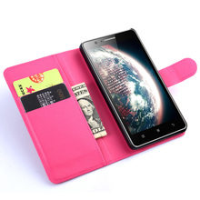 Lenovo A536 phone case luxury litchi texture wallet style flip pu leather cover Lenovo A536 magnetic