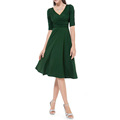 Womens Vintage Style Swing 1950s 60s Retro Pinup Rockabilly Work Office Dress Plus Size S M