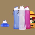 2017 new 500ml Creative Collapsible Foldable Silicone drink Sports Water Bottle Camping Travel my plastic bicycle
