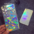 3D Diamond Bling Laser Melting Rainbow Colors Print Case For iPhone 5S 5 6 6plus Hologram
