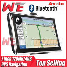 7 дюймов HD авто GPS навигатор Blutooth / AV-IN / FM / wince6.0 2015 карты для россия / беларусь / казахстан европа / сша + канада бесплатная доставка
