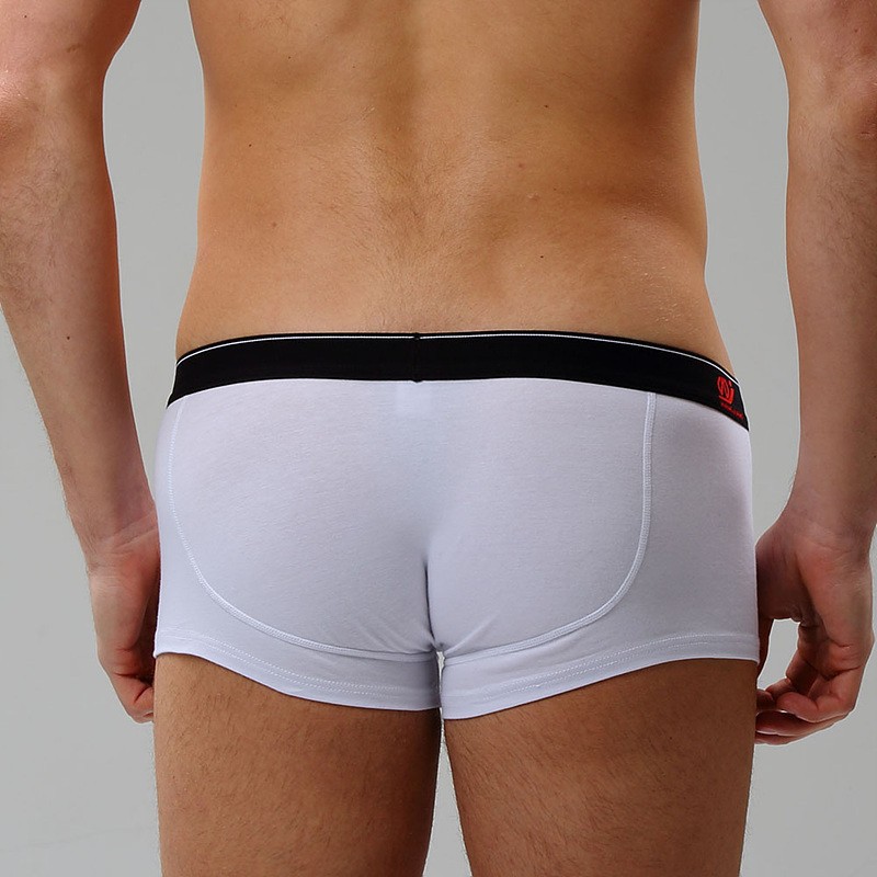 Manocean underwear men MultiColors sexy casual U convex design low-rise cotton solid boxers boxer shorts 7342 (8)