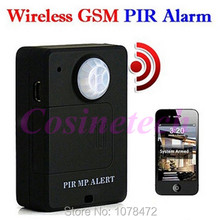 Cheap mini Wireless PIR Sensor Motion Detector Anti-theft GSM Alarm System  PIR  MP.ALERT Monitor Remote Control Dropshipping