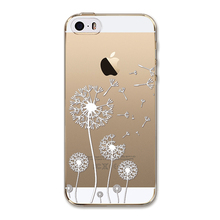 Soft Phone Case Cover For iPhone 5 5s Rubber Silicon Clear Vintage White Datura Paisley Flower
