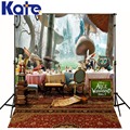 5ftx7ft Alice in Wonderland Photography Backdrop cartoon cat carpet mushrooms background for photography studio Custom size