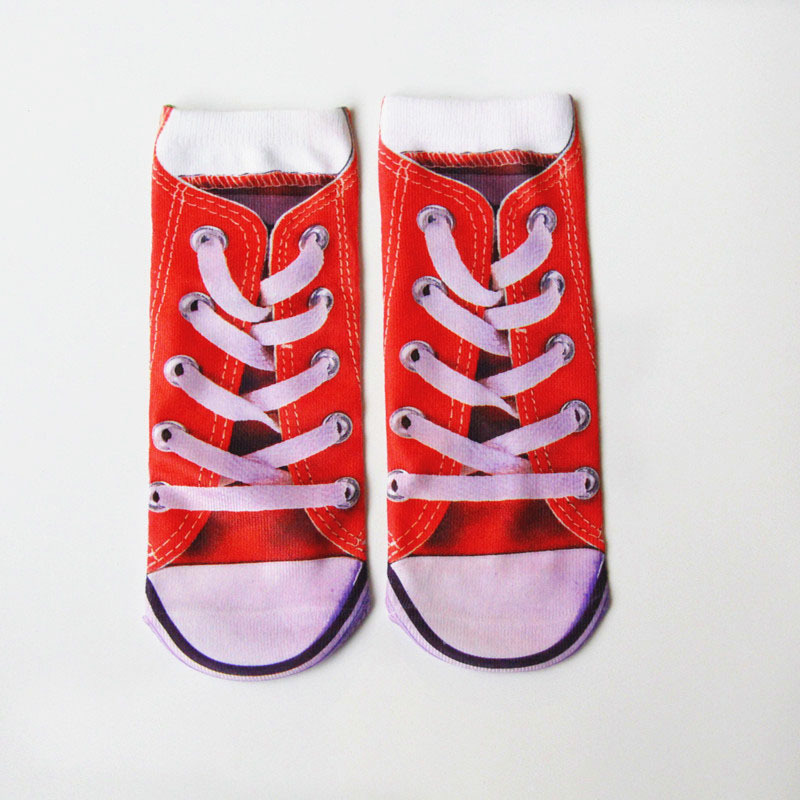 Harajuku Cute Short Socks Women 3D Print Animal Sock Casual Unisex Cartoon Low Cut Ankle Socks