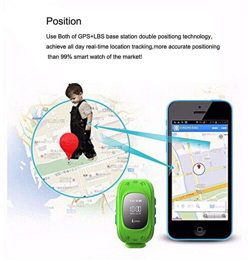 Fusilok mini gps  smart  q50    android / ios - 