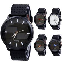 Hot Marketing Golden Luxury Gentle Men’s Man Leather Band Quartz Wrist Watches Fashion Watch O21