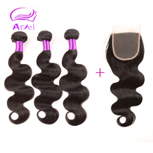 Rosa Hair Products Malaysian Body Wave With Closure 4pcs Grade 7a Virgin Hair With Closure Malaysian Virgin Hair With Closure