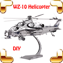 Christmas Gift WZ-10 Helicopter 3D Model Building Kit Metal Helicopter Collection Toys For Boys Family DIY Work Cool Presen