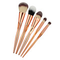 5PCS Heart Shape Rosegold Makeup Brush Set Pro Foundation Powder Contour Eyeshadow Blush Crease Brushing Brush