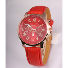 NEW Geneva Watch women Fashion Quartz Watches Leather Young Sports Women gold watch Casual Dress Wristwatches