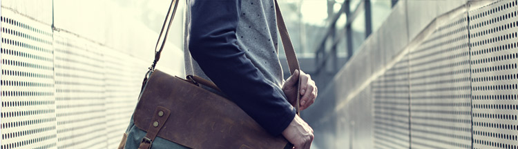 Men's Retro Vintage Shoulder Messenger Distressed Genuine Crazy