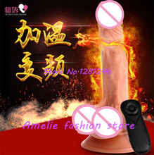 2015 Hot Sale Heated Dildo Electric Dildo 15 Speed Realistic Vibrating Cock large penis Sex Toys For Women Sex Products