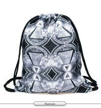 Top Quality 2015 women beach backpack printing bag for picnic mochila feminina harajuku drawstring bag mens