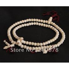 Bulk Whoesale Tibetan 108 white Yak bone rosary Bracelets 6/7/8/10/12mm Tibet Round OX Bone Prayer Mala 10pcs lot Free Shipping