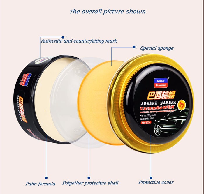 6Carnauba Wax Clear Coat Scratch Repair Car Wax Paint Care Polishing Paste Scratch Remover Dent Repair Universal Car Styling