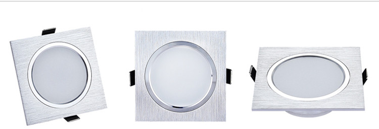 Description Picture 5 of item2.5inch Downlight LED 6w 9w 12w 220v Nature White Square Recessed LED Lamp Spot Light for Living Room Foyer Bedroom Kitchen