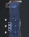 Widespread Wholesale And Retail Luxury LED Color Change Thermostatic Waterfall Rain Shower Faucet Massage Jets Hand