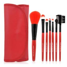 Red Color Brand New Fashion Professional 7 pcs Makeup Brush Set tools HOT Make up Toiletry