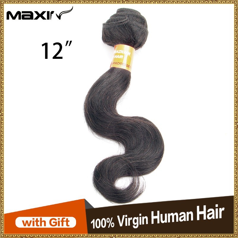 12 8inch body wave human virgin hair brazilian malaysian peruvian Indian Mongolian Hair Extension