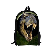 2015 3D zoo animals school bags for boys girls Cool dinosaur horse backpack children bookbag kids