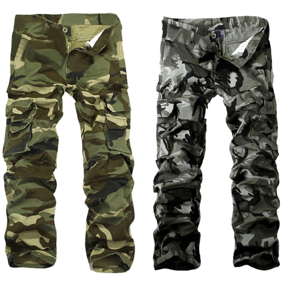 Fashion Pocket Men s Camouflage Pants Casual Thickening Pants Cargo Pants 2 Colors HB88