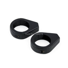 Motorcycle Pair Black 49mm Turn Signal Fork Clamps For Harley Davidson V Rod Modeds 2007 2011
