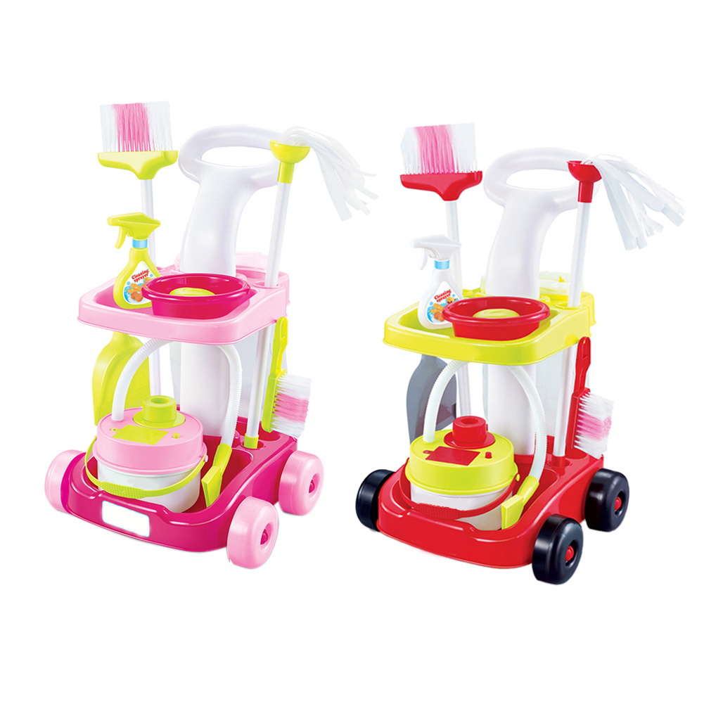 toy cleaning trolley with vacuum
