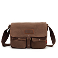 2016 Canvas Leather Women Messenger Bags Men Military Army Vintage Crossbody Bag Casual Shoulder Bag Casual