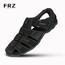 2016 FRZ Breathable Men Sandals Shoes Fretwork Action Leather Men Casual Shoes Black Leisure Big Size Sapatos Masculinos CE86701